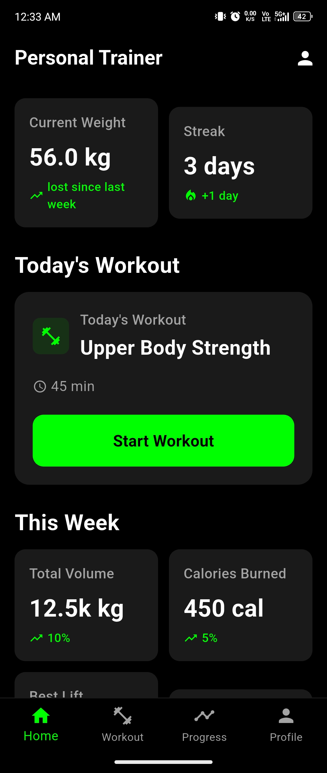 Personal Trainer V2 - Mobile Fitness App